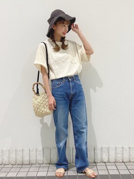 「Crisp（クリスプ）のアイテム（帽子）」を使った、玲奈さん（レディース・157cm）の春コーディネート