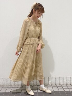 「Crisp（クリスプ）のアイテム（その他シューズ）」を使った、玲奈さん（レディース・157cm）の春コーディネート