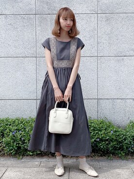 「Crisp（クリスプ）のアイテム（その他シューズ）」を使った、玲奈さん（レディース・157cm）の春コーディネート