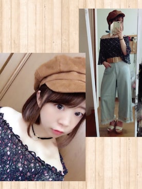 「one way（ワンウェイ）のアイテム（シューズ）」を使った、もえくま。さん（レディース・148cm）の夏コーディネート