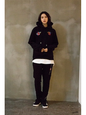 「black」｜「アイテム（その他）」を使った、romanticcrownさん（レディース・170cm）の冬コーディネート