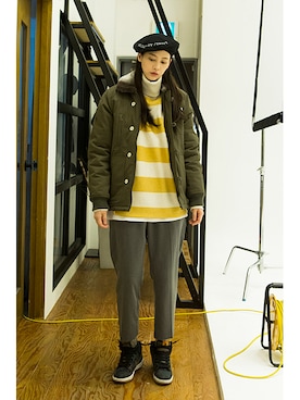 「khaki」｜「アイテム（その他）」を使った、romanticcrownさん（レディース・170cm）の冬コーディネート