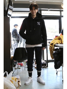 「ROMANTIC CROWN（ロマンティッククラウン）のアイテム」を使った、romanticcrownさん（メンズ・184cm）の冬コーディネート