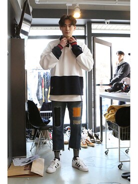 「pants」｜「アイテム（その他）」を使った、romanticcrownさん（メンズ・184cm）の春コーディネート
