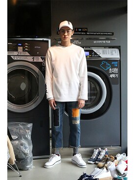 「long sleeve」｜romanticcrownさん（メンズ・181cm）の春コーディネート