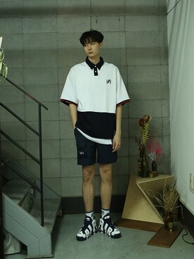 「shorts」｜「アイテム（その他）」を使った、romanticcrownさん（メンズ・184cm）の夏コーディネート