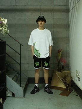 「pants」｜「アイテム（その他）」を使った、romanticcrownさん（メンズ・184cm）の夏コーディネート