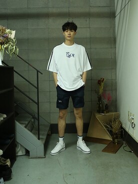 「pants」｜「アイテム（その他）」を使った、romanticcrownさん（メンズ・184cm）の夏コーディネート