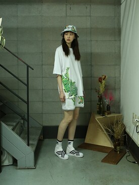 「pants」｜「アイテム（その他）」を使った、romanticcrownさん（レディース・172cm）の夏コーディネート
