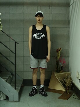 「shorts」｜「アイテム（その他）」を使った、romanticcrownさん（メンズ・184cm）の夏コーディネート