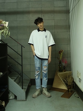 「pants」｜「アイテム（その他）」を使った、romanticcrownさん（メンズ・184cm）の夏コーディネート