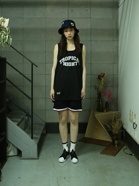 「shorts」｜「アイテム（その他）」を使った、romanticcrownさん（レディース・171cm）の夏コーディネート