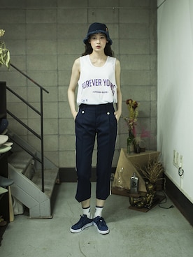 「pants」｜「アイテム（その他）」を使った、romanticcrownさん（レディース・171cm）の夏コーディネート