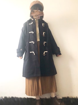 「青文字系」｜「アイテム（ジャケット/アウター）」を使った、nanakoさん（レディース・164cm）の冬コーディネート
