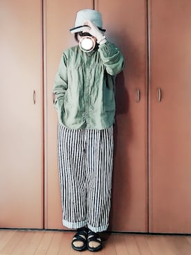 「kvell（ケベル）のアイテム（帽子）」を使った、ベル‪︎‬‪︎☺︎さん（レディース・162cm）の春コーディネート