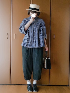 「SALON adam et rope'（サロン アダム エ ロペ）のアイテム（ハット）」を使った、ベル‪︎‬‪︎☺︎さん（レディース・162cm）の春コーディネート