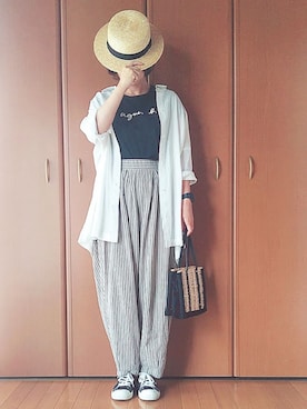 「ｍeno mosso（メノモッソ）のアイテム」を使った、ベル‪︎‬‪︎☺︎さん（レディース・162cm）の夏コーディネート