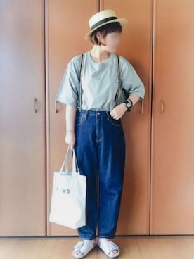 「コーディネート」｜「アイテム（アナログ腕時計）」を使った、ベル‪︎‬‪︎☺︎さん（レディース・162cm）の夏コーディネート