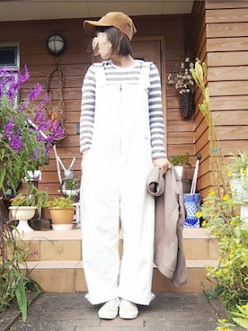 「コーデュロイキャップ」｜ベル‪︎‬‪︎☺︎さん（レディース・162cm）の秋コーディネート