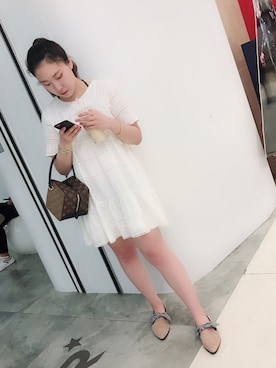 「PULL&BEAR（プルアンドベア）のアイテム（サンダル）」を使った、楼大大さん（レディース・164cm）の春コーディネート