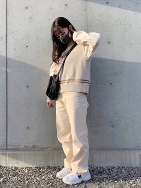 「アイテム（ベスト）」を使った、𝖬𝖨𝖸𝖠𝖡𝖨さん（レディース・151cm）の冬コーディネート