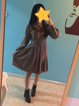 「NICE CLAUP（ナイスクラップ）のアイテム（ブーティ）」を使った、宇佐美 度さん（レディース・157cm）の冬コーディネート