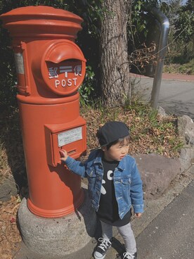 「EDWIN（エドウィン）のアイテム（ジャケット/アウター）」を使った、so0711さん（キッズ・100cm）の春コーディネート