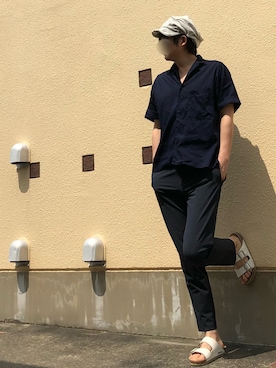 「フォローミー」｜「アイテム（キャスケット）」を使った、ひろっぴ▷MBラボさん（メンズ・178cm）の夏コーディネート