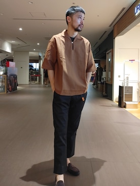「Gramicci（グラミチ）のアイテム（チノパンツ）」を使った、I.Tさん（メンズ・178cm）の夏コーディネート