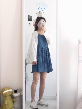 「盐系风格」｜「アイテム（ワンピース/ドレス）」を使った、_Rickyさん（レディース・165cm）の夏コーディネート