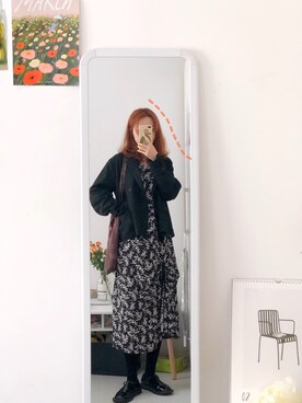 「通勤穿搭」｜「アイテム（ワンピース）」を使った、_Rickyさん（レディース・166cm）の秋コーディネート