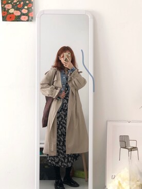 「通勤穿搭」｜「アイテム（ワンピース）」を使った、_Rickyさん（レディース・166cm）の秋コーディネート