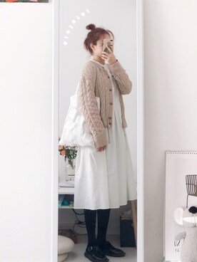 「通勤穿搭」｜「アイテム（アンサンブル）」を使った、_Rickyさん（レディース・166cm）の秋コーディネート