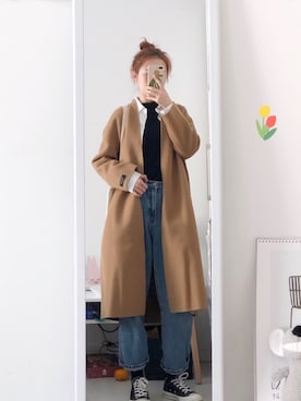 「秋冬」｜「アイテム（ダッフルコート）」を使った、_Rickyさん（レディース・166cm）の秋コーディネート
