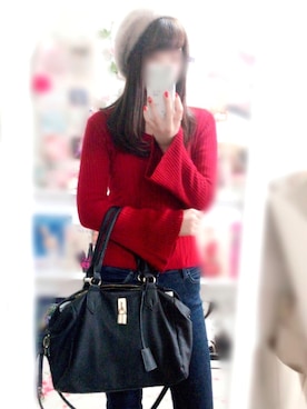 「passage mignon/flaneur（パサージュミニョンフラヌール）のアイテム（ハンチング/ベレー帽）」を使った、Liiisaさん（レディース・161cm）の冬コーディネート