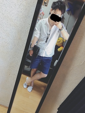 「VAROSH（ヴァロッシュ）のアイテム」を使った、Naokiさん（メンズ・160cm）の夏コーディネート