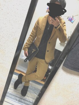 「VAROSH（ヴァロッシュ）のアイテム」を使った、Naokiさん（メンズ・160cm）の冬コーディネート