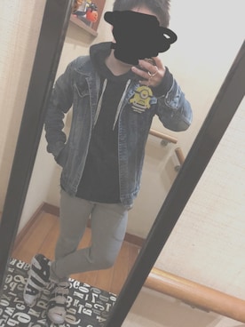 「GOSTAR DE FUGA（ゴスタール ジフーガ）のアイテム（デニムジャケット）」を使った、Naokiさん（メンズ・160cm）の春コーディネート