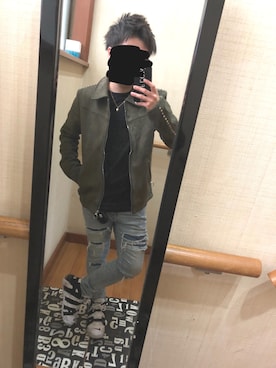 「DOWBL（ダブル）のアイテム（ジャケット/アウター）」を使った、Naokiさん（メンズ・160cm）の春コーディネート