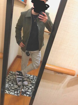 「DOWBL（ダブル）のアイテム（ジャケット/アウター）」を使った、Naokiさん（メンズ・160cm）の春コーディネート