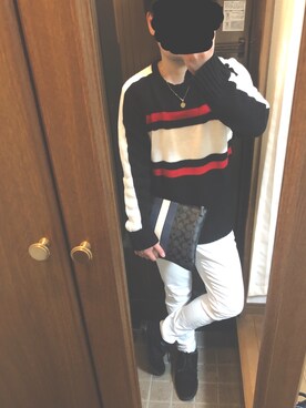 「VAROSH（ヴァロッシュ）のアイテム」を使った、Naokiさん（メンズ・160cm）の冬コーディネート