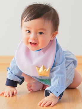 「よだれかけ」｜niiuさん（キッズ・69cm）の春コーディネート