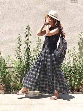 「Marc by Marc Jacobs（マークバイマークジェイコブス）のアイテム（バッグ）」を使った、kaco…＊さん（レディース・160cm）の夏コーディネート