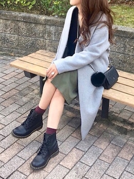「Ungrid（アングリッド）のアイテム（その他アウター）」を使った、kaco…＊さん（レディース・160cm）の冬コーディネート