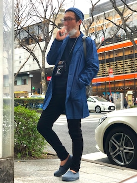 「JOSEPH ABBOUD（ジョセフアブード）のアイテム（スリッポン）」を使った、UNAGIPAIさん（メンズ・173cm）の春コーディネート