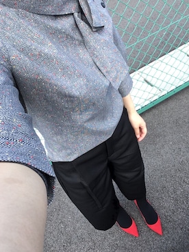 「ボウタイ」｜あさん（レディース・151cm）の春コーディネート