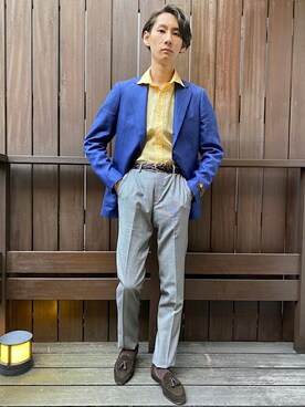 青ジャケット のメンズ人気ファッションコーディネート Wear