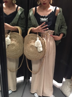 「copine」｜「アイテム（その他アウター）」を使った、risaさん（レディース・157cm）の春コーディネート