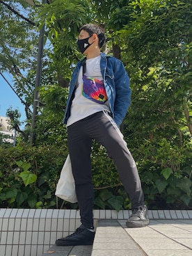 「Herschel Supply（ハーシェルサプライ）のアイテム」を使った、中村　雄二さん（メンズ・172cm）の春コーディネート