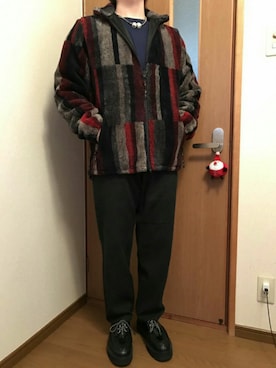 「マルジェラ」｜「アイテム（その他アウター）」を使った、たかてぃんさん（メンズ・166cm）の冬コーディネート
